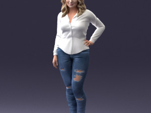 girl in jeans 1121-6 3D Model