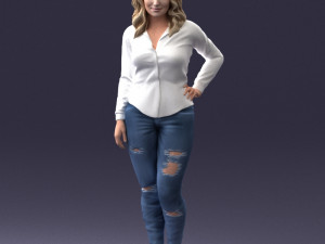 girl in jeans 1121-6 3D Model