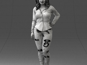 girl in jeans 1121-6 3D Model