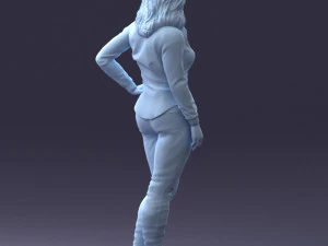 000211 Woman in Jeans and Blouse 1121 3dp 3D Print Model
