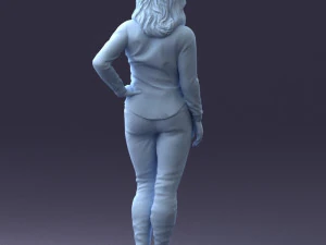 000211 Woman in Jeans and Blouse 1121 3dp 3D Print Model