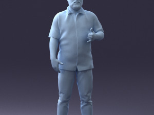 man in colorful shirt 1121-11 3D Model