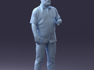 man in colorful shirt 1121-11 3D Model