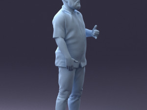 man in colorful shirt 1121-11 3D Model