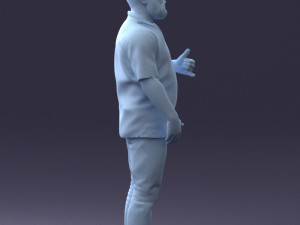 man in colorful shirt 1121-11 3D Model