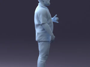 000216 Homem barbudo com camisa havaiana Modelo de digitaliza&ccedil;&atilde;o 3D realista 1121 Modelo 3D