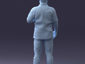 man in colorful shirt 1121-11 3D Model
