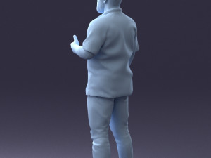 man in colorful shirt 1121-11 3D Model