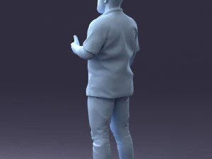 000216 Homem barbudo com camisa havaiana Modelo de digitaliza&ccedil;&atilde;o 3D realista 1121 Modelo 3D