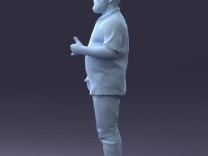 man in colorful shirt 1121-11 3D Model