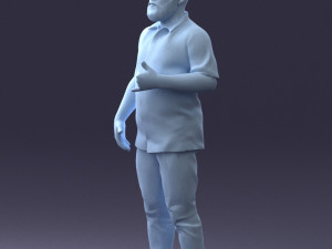 man in colorful shirt 1121-11 3D Model