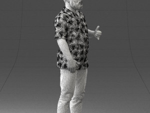 man in colorful shirt 1121-11 3D Model