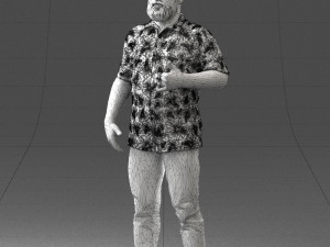 man in colorful shirt 1121-11 3D Model
