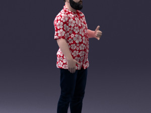 man in colorful shirt 1121-11 3d print ready Modelo de Impressão 3D