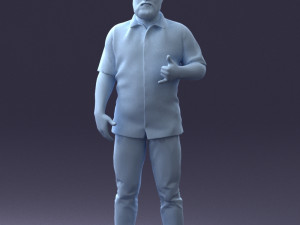 man in colorful shirt 1121-11 3d print ready Modelo de Impressão 3D