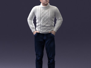 man in sweater 1121-12 3d print ready 3D Print Model