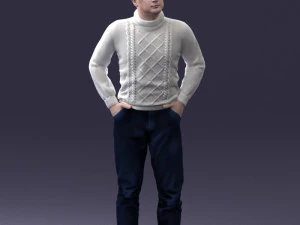 man in sweater 1121-12 3d print ready 3D Print Model