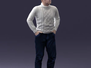 man in sweater 1121-12 3d print ready 3D Print Model