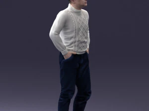 man in sweater 1121-12 3d print ready 3D Print Model