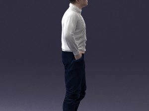 man in sweater 1121-12 3d print ready Model Cetak 3D