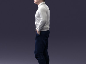 man in sweater 1121-12 3d print ready Model Cetak 3D