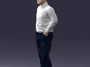 man in sweater 1121-12 3d print ready 3D Print Model