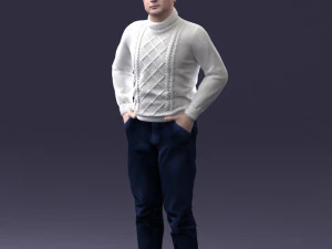 man in sweater 1121-12 3d print ready 3D Print Model