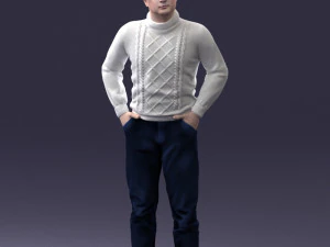 man in sweater 1121-12 3d print ready 3D Print Model