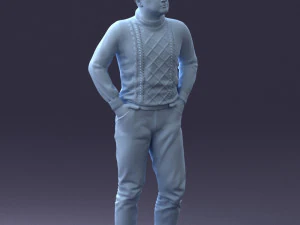 man in sweater 1121-12 3d print ready 3D Print Model