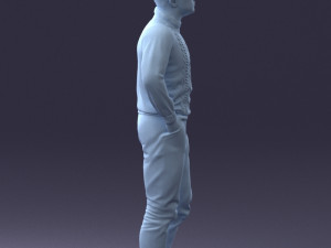 man in sweater 1121-12 3d print ready Model Cetak 3D