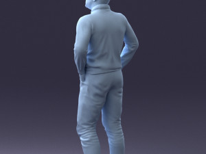 man in sweater 1121-12 3d print ready Model Cetak 3D