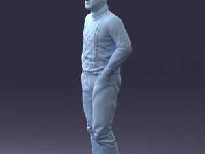 man in sweater 1121-12 3d print ready Model Cetak 3D