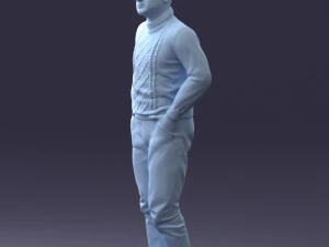 man in sweater 1121-12 3d print ready 3D Print Model