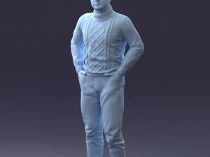 man in sweater 1121-12 3d print ready 3D Print Model