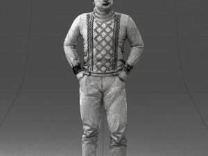 man in sweater 1121-12 3d print ready 3D Print Model