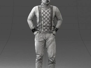 man in sweater 1121-12 3d print ready 3D Print Model