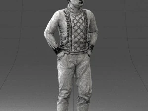 man in sweater 1121-12 3d print ready 3D Print Model