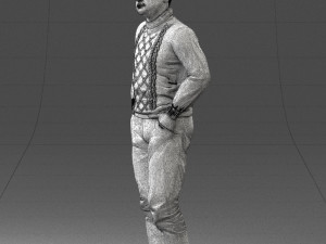 man in sweater 1121-12 3d print ready Model Cetak 3D