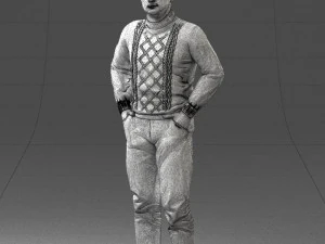 man in sweater 1121-12 3d print ready 3D Print Model