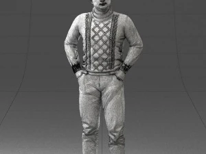 man in sweater 1121-12 3d print ready 3D Print Model
