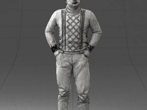 man in sweater 1121-12 3d print ready 3D Print Model