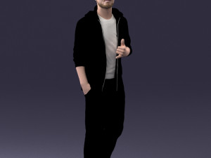 man in black t-shirt 1121-13 Modelo 3D