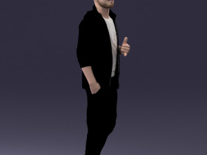 man in black t-shirt 1121-13 Modelo 3D