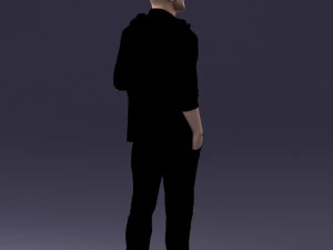 man in black t-shirt 1121-13 3D Model