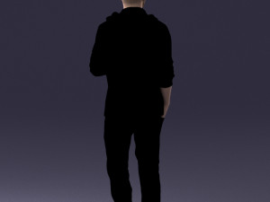 man in black t-shirt 1121-13 Modelo 3D