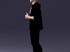 man in black t-shirt 1121-13 Modelo 3D