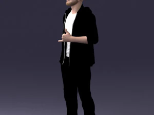 man in black t-shirt 1121-13 3D Model
