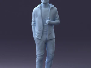 man in black t-shirt 1121-13 3D Model