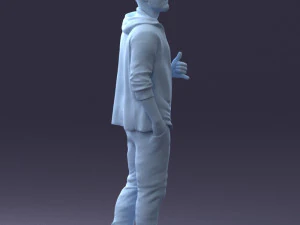 man in black t-shirt 1121-13 3D Model