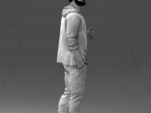 man in black t-shirt 1121-13 3D Model